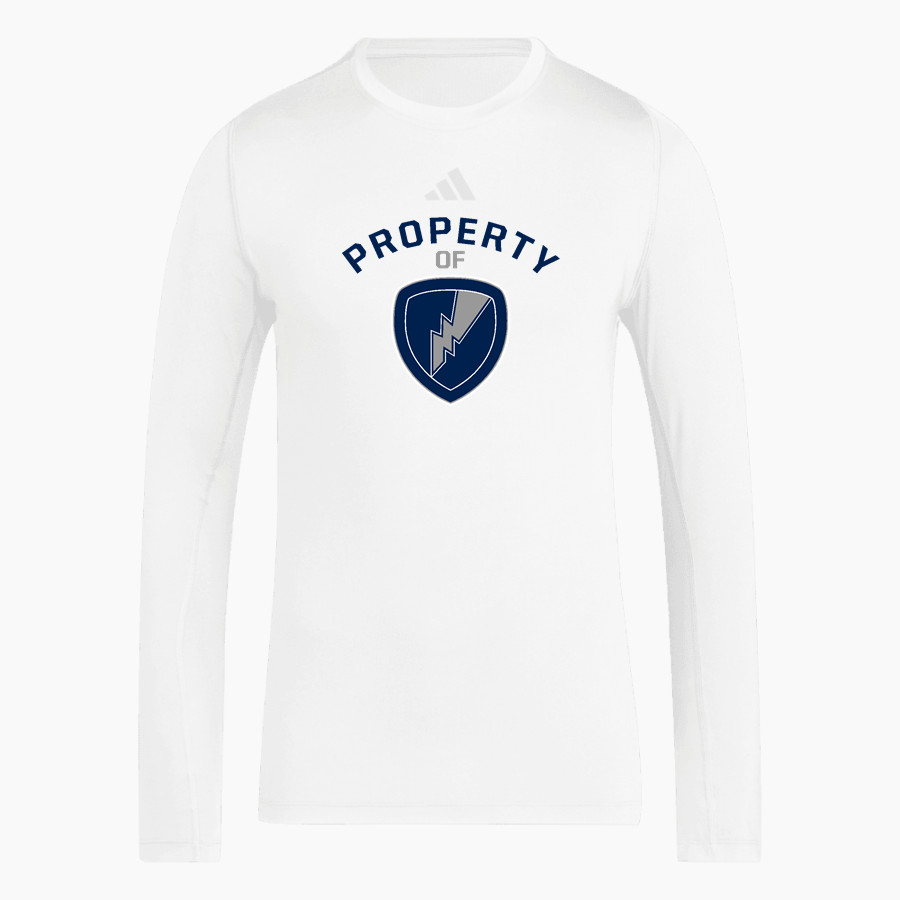 Manhattan Christian Thunder <span class="pdp-name-mascot">Manhattan Christian Thunder</span> adidas Men's TECHFIT Longsleeve T-Shirt