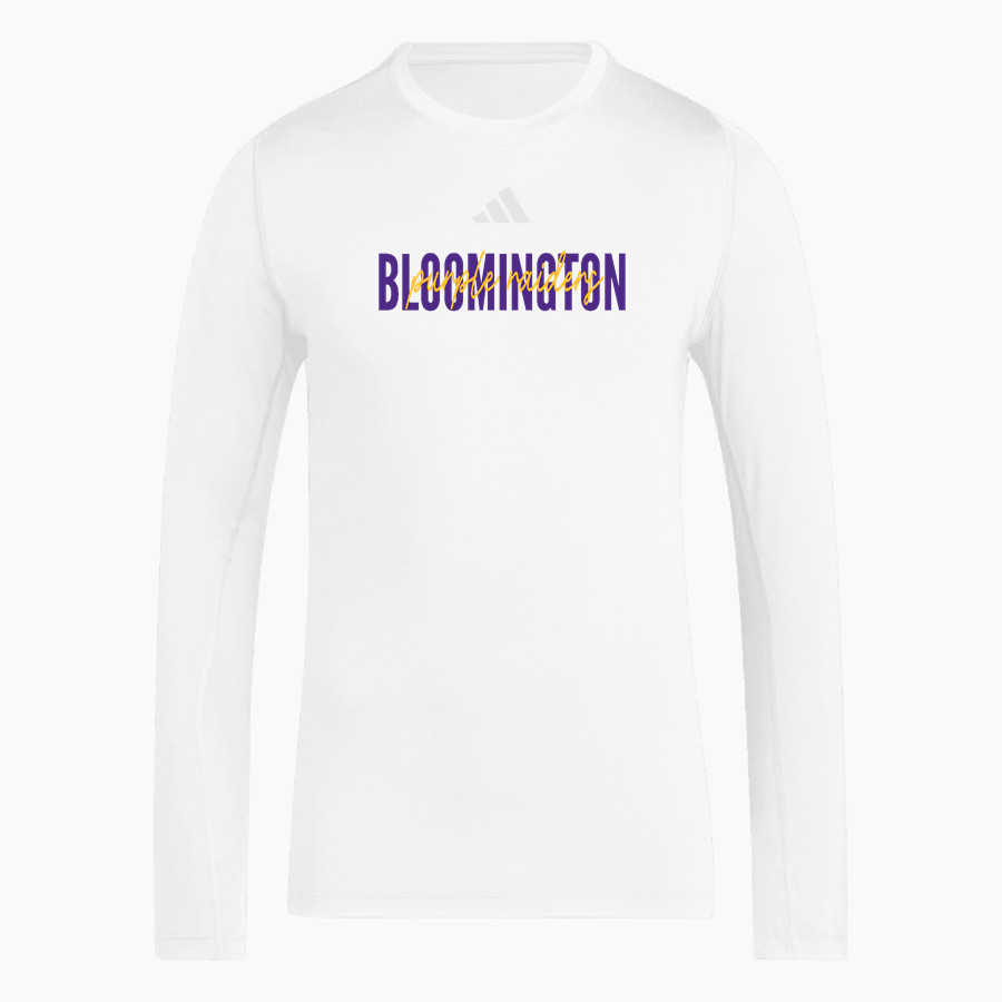 BLOOMINGTON HIGH SCHOOL PURPLE RAIDERS <span class="pdp-name-mascot">BLOOMINGTON PURPLE RAIDERS</span> adidas Men's TECHFIT Longsleeve T-Shirt