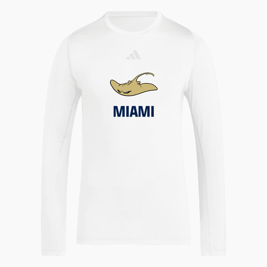 MIAMI SENIOR HIGH SCHOOL STINGAREES adidas Men's TECHFIT Longsleeve T-Shirt