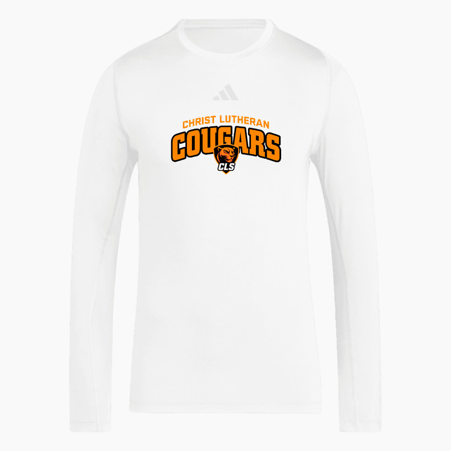 CHRIST LUTHERAN Cougars <span class="pdp-name-mascot">CHRIST LUTHERAN DAY SCHOOL Cougars</span> adidas Men's TECHFIT Longsleeve T-Shirt