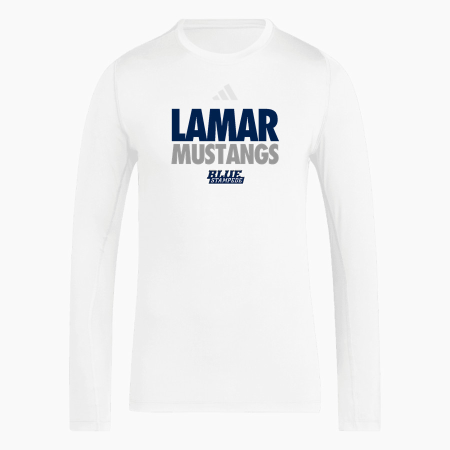 Lamar Mustangs adidas Men's TECHFIT Longsleeve T-Shirt