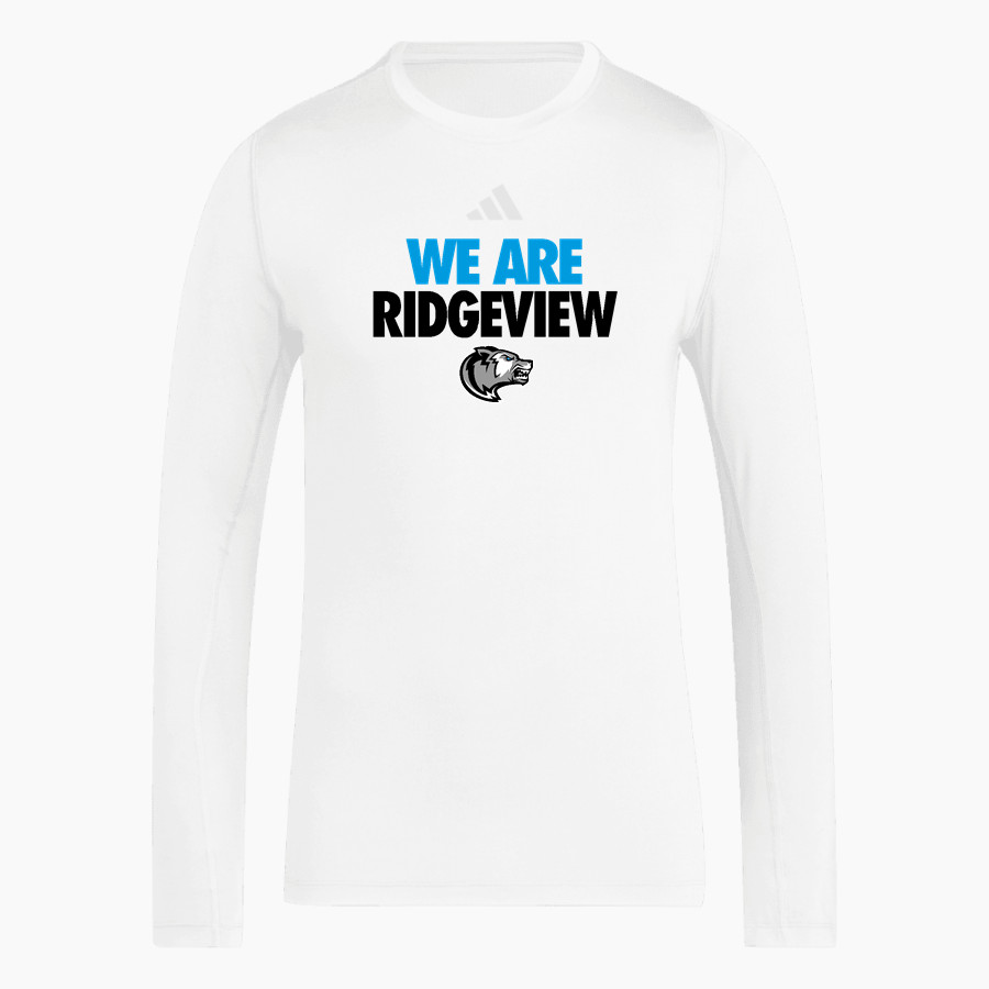 RIDGEVIEW HIGH SCHOOL WOLFPACK <span class="pdp-name-mascot">RIDGEVIEW WOLFPACK</span> adidas Men's TECHFIT Longsleeve T-Shirt