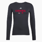CARDINAL HIGH SCHOOL HUSKIES <span class="pdp-name-mascot">CARDINAL HUSKIES</span> adidas Men's TECHFIT Longsleeve T-Shirt Front Thumbnail