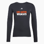LOS GATOS HIGH SCHOOL WILDCATS <span class="pdp-name-mascot">LOS GATOS WILDCATS</span> adidas Men's TECHFIT Longsleeve T-Shirt Front Thumbnail
