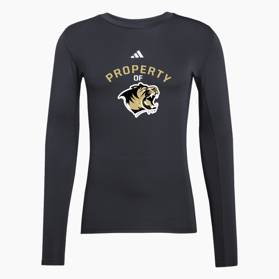 BENTONVILLE HIGH SCHOOL TIGERS <span class="pdp-name-mascot">BENTONVILLE TIGERS</span> adidas Men's TECHFIT Longsleeve T-Shirt