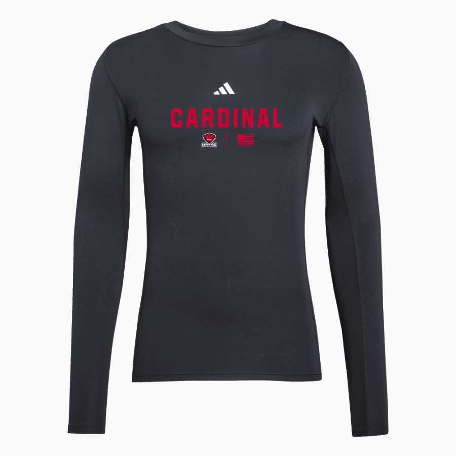 CARDINAL HIGH SCHOOL HUSKIES <span class="pdp-name-mascot">CARDINAL HUSKIES</span> adidas Men's TECHFIT Longsleeve T-Shirt
