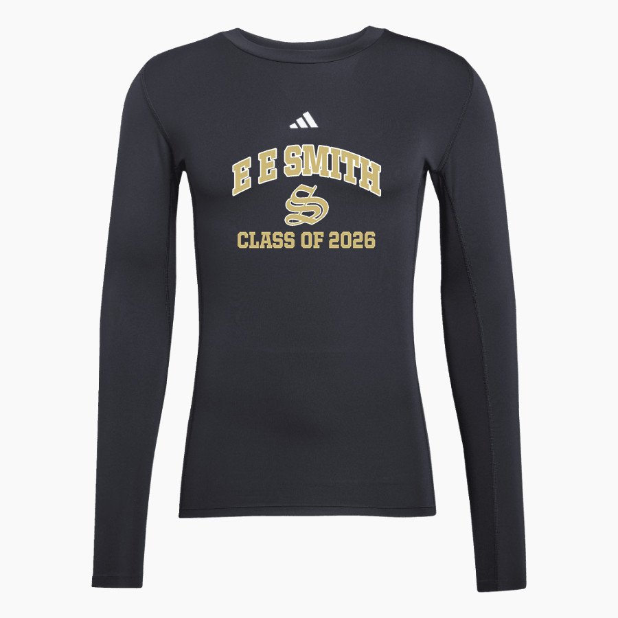E E SMITH HIGH SCHOOL GOLDEN BULLS <span class="pdp-name-mascot">E E SMITH GOLDEN BULLS</span> adidas Men's TECHFIT Longsleeve T-Shirt