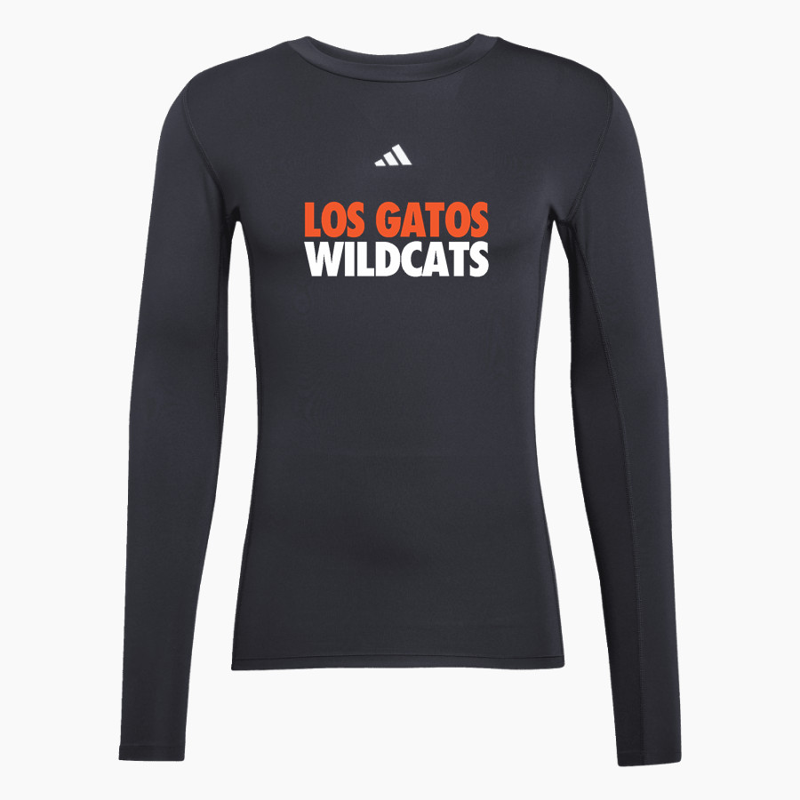 LOS GATOS HIGH SCHOOL WILDCATS <span class="pdp-name-mascot">LOS GATOS WILDCATS</span> adidas Men's TECHFIT Longsleeve T-Shirt