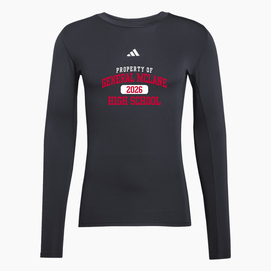 GENERAL MCLANE HIGH SCHOOL LANCERS <span class="pdp-name-mascot">GENERAL MCLANE LANCERS</span> adidas Men's TECHFIT Longsleeve T-Shirt