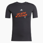 LOS GATOS HIGH SCHOOL WILDCATS <span class="pdp-name-mascot">LOS GATOS WILDCATS</span> adidas Men's TECHFIT Short Sleeve Tee Front Thumbnail