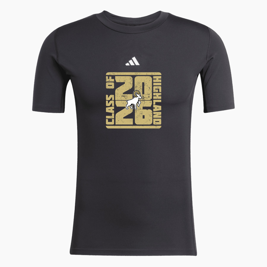 HIGHLAND HIGH SCHOOL RAMS <span class="pdp-name-mascot">HIGHLAND RAMS</span> adidas Men's TECHFIT Short Sleeve Tee