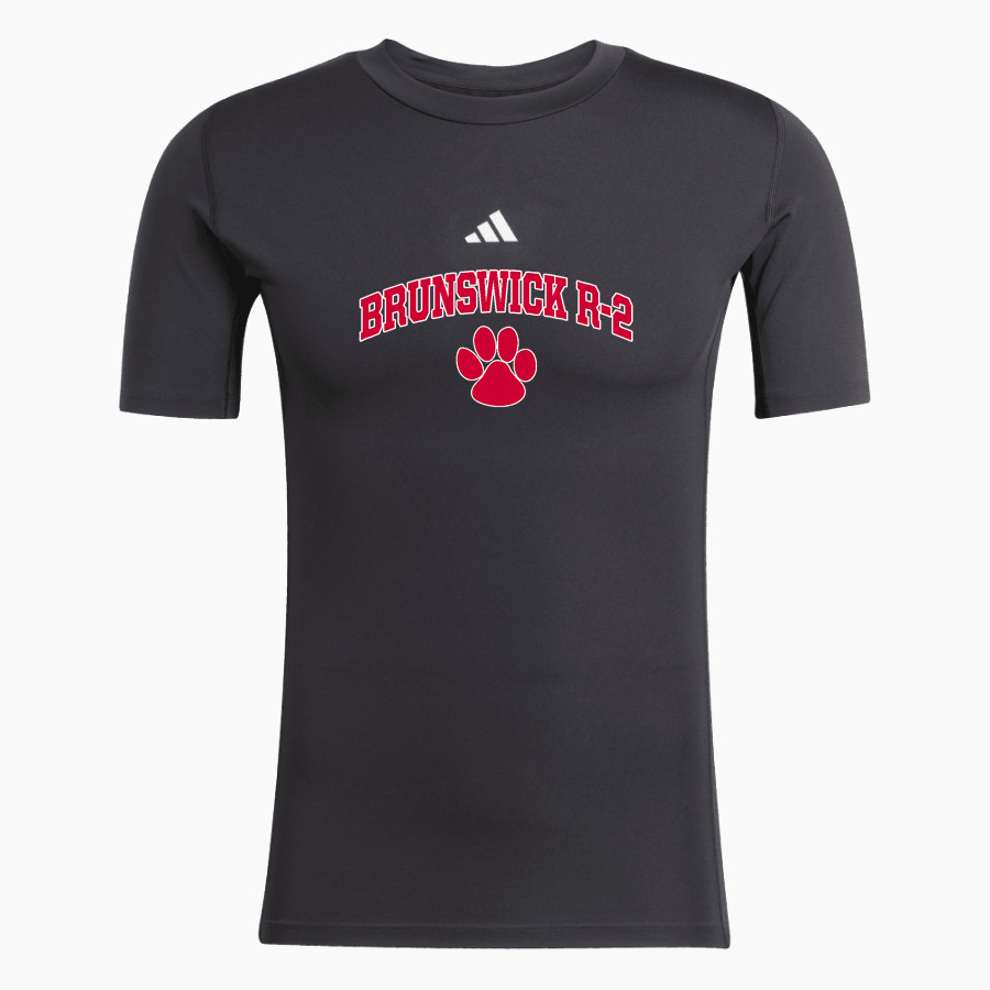 BRUNSWICK R-2 HIGH SCHOOL WILDCATS adidas Men's TECHFIT Short Sleeve Tee