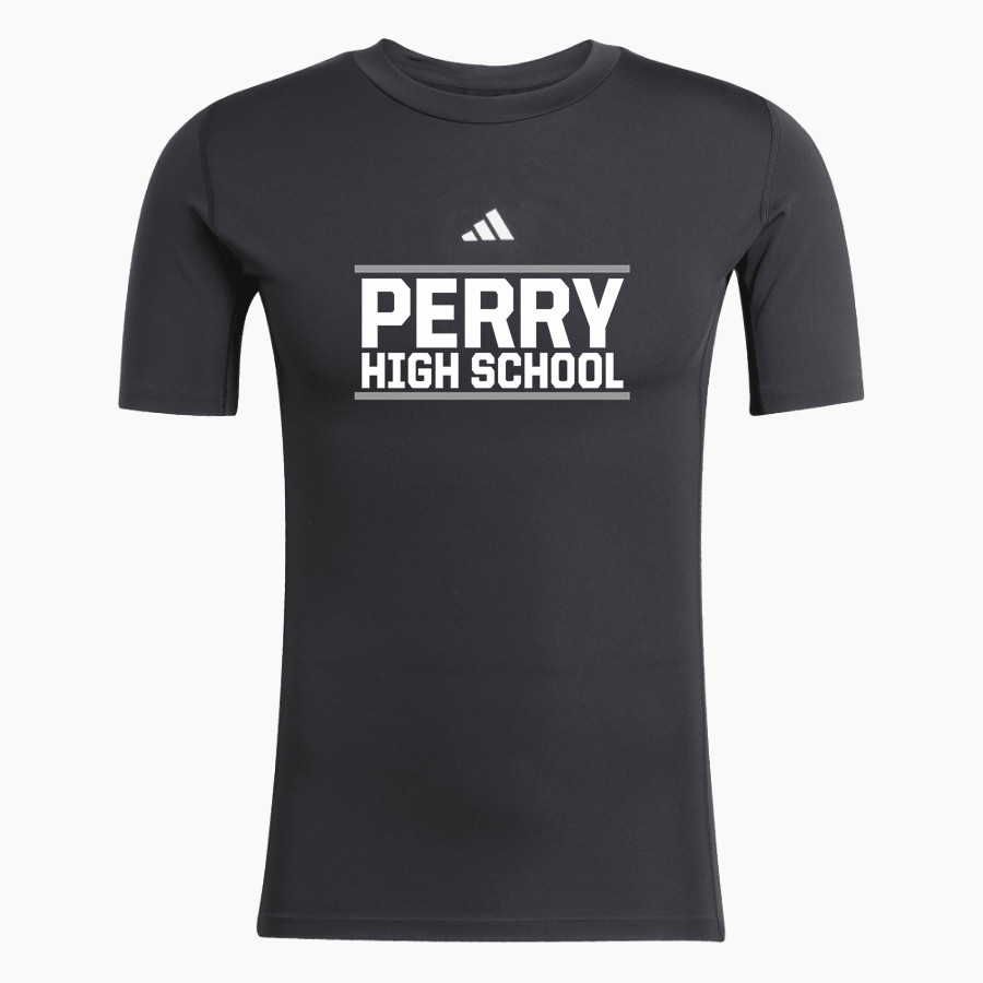 PERRY HIGH SCHOOL MAROONS adidas Men's TECHFIT Short Sleeve Tee