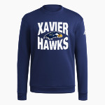 XAVIER HIGH SCHOOL HAWKS <span class="pdp-name-mascot">XAVIER HAWKS</span> adidas Men's Fleece Crew Sweatshirt Front Thumbnail