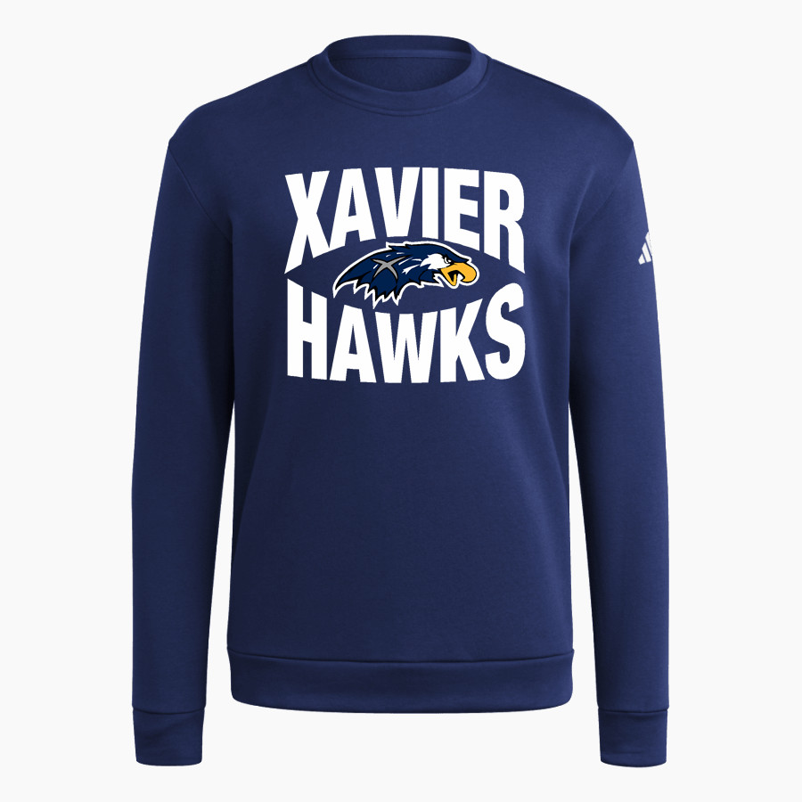 XAVIER HIGH SCHOOL HAWKS <span class="pdp-name-mascot">XAVIER HAWKS</span> adidas Men's Fleece Crew Sweatshirt