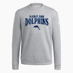 Saint Ann Dolphins adidas Men's Fleece Crew Sweatshirt Front Thumbnail