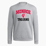 MONROE HIGH SCHOOL TROJANS <span class="pdp-name-mascot">MONROE TROJANS</span> adidas Men's Fleece Crew Sweatshirt Front Thumbnail