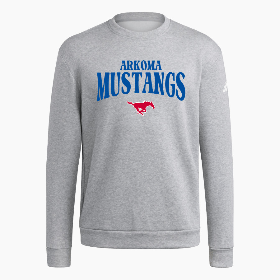ARKOMA HIGH SCHOOL MUSTANGS <span class="pdp-name-mascot">ARKOMA MUSTANGS</span> adidas Men's Fleece Crew Sweatshirt