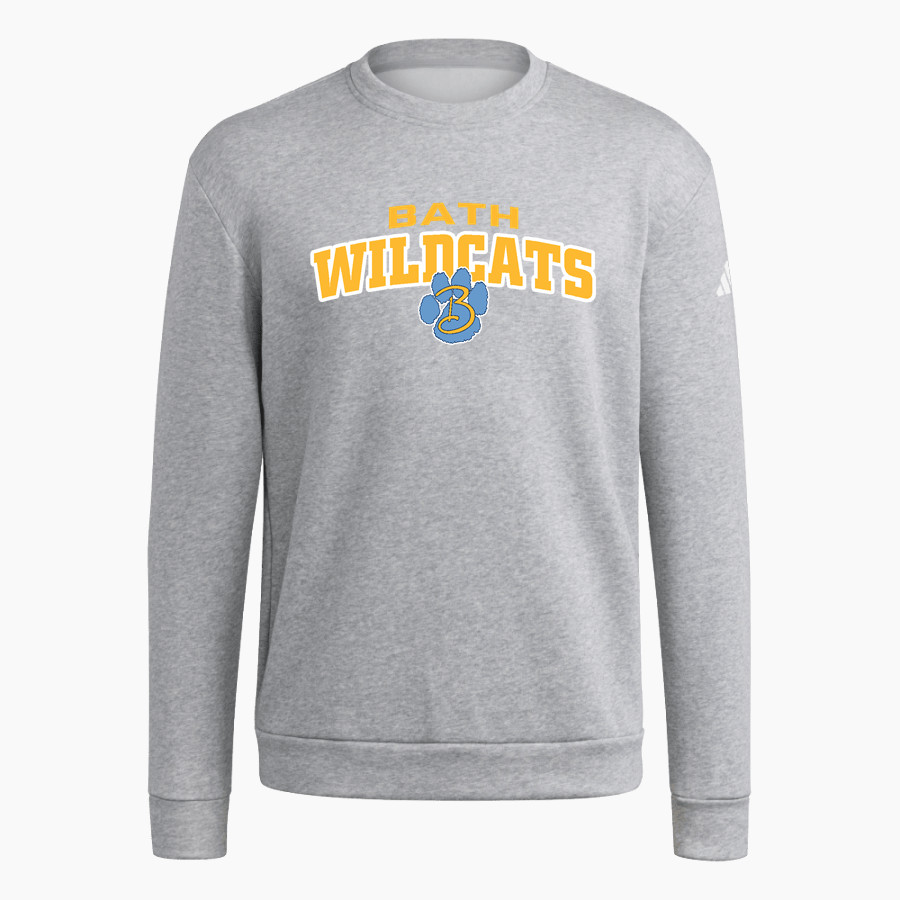 BATH HIGH SCHOOL WILDCATS adidas Men's Fleece Crew Sweatshirt