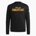 Charlotte Heat Track Club adidas Men's Fleece Crew Sweatshirt Front Thumbnail