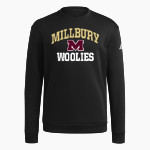MILLBURY SR HIGH SCHOOL WOOLIES <span class="pdp-name-mascot">MILLBURY MEMORIAL WOOLIES</span> adidas Men's Fleece Crew Sweatshirt Front Thumbnail