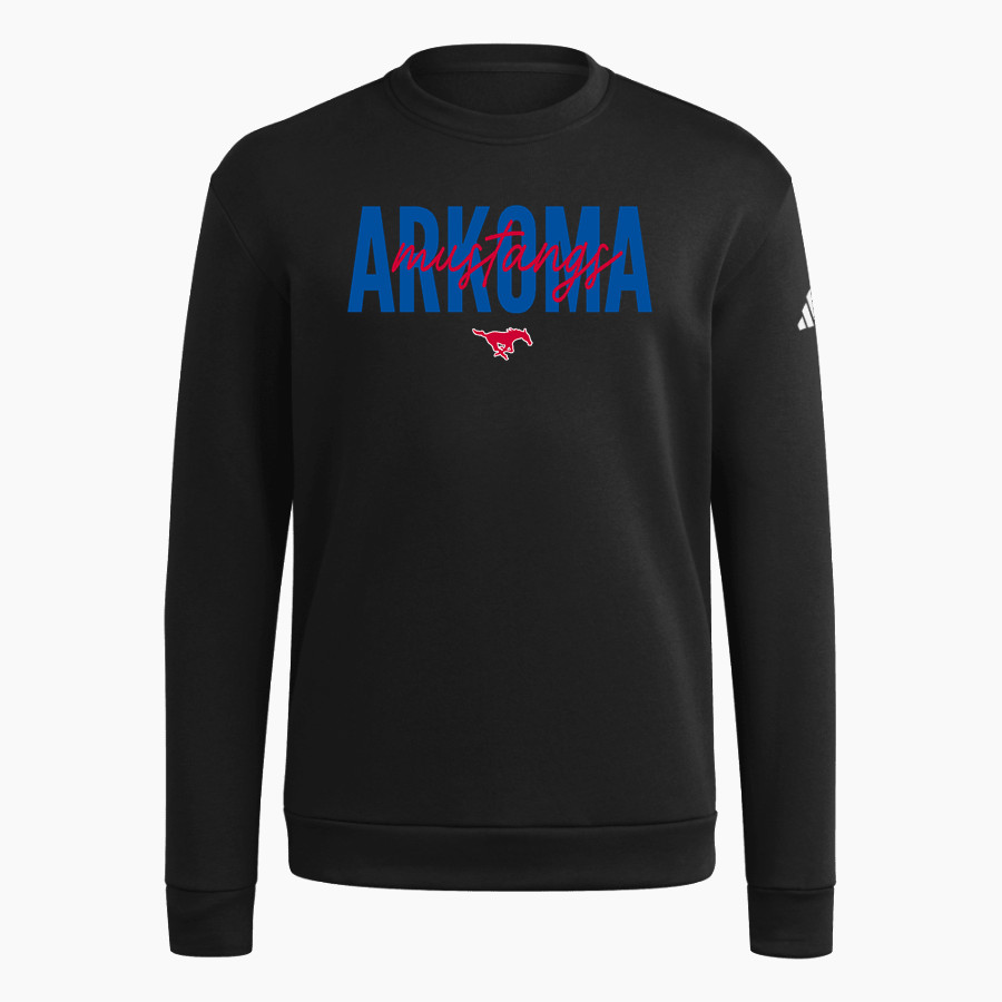 ARKOMA HIGH SCHOOL MUSTANGS <span class="pdp-name-mascot">ARKOMA MUSTANGS</span> adidas Men's Fleece Crew Sweatshirt