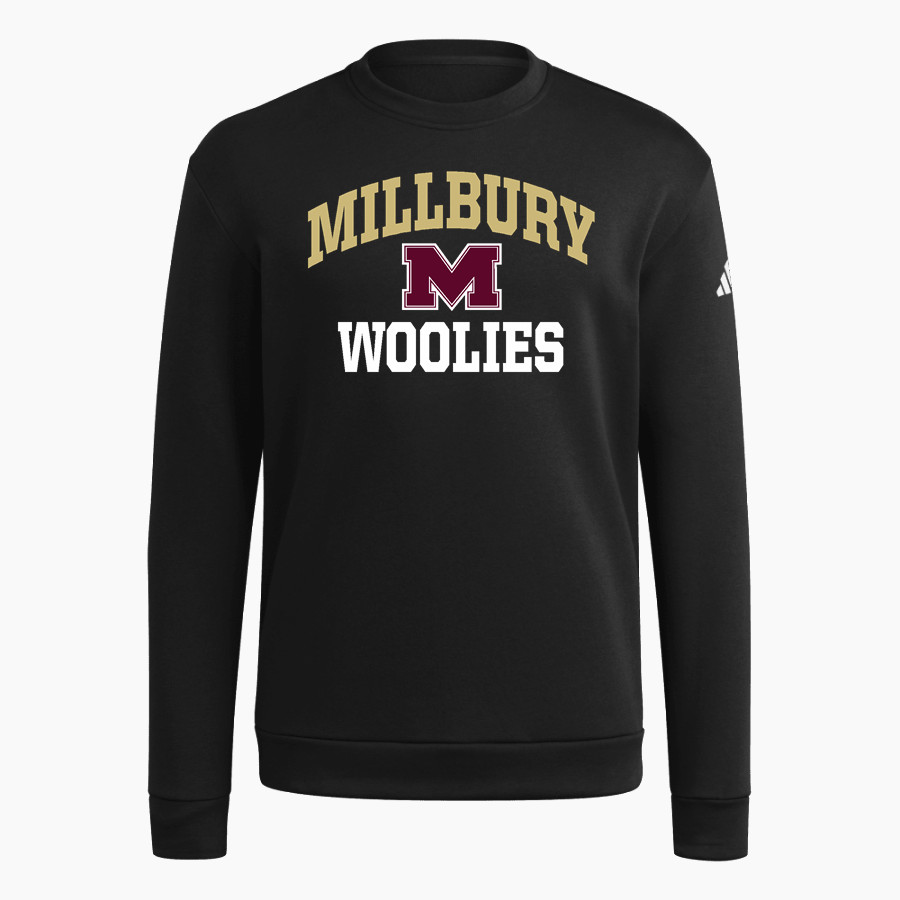MILLBURY SR HIGH SCHOOL WOOLIES <span class="pdp-name-mascot">MILLBURY MEMORIAL WOOLIES</span> adidas Men's Fleece Crew Sweatshirt