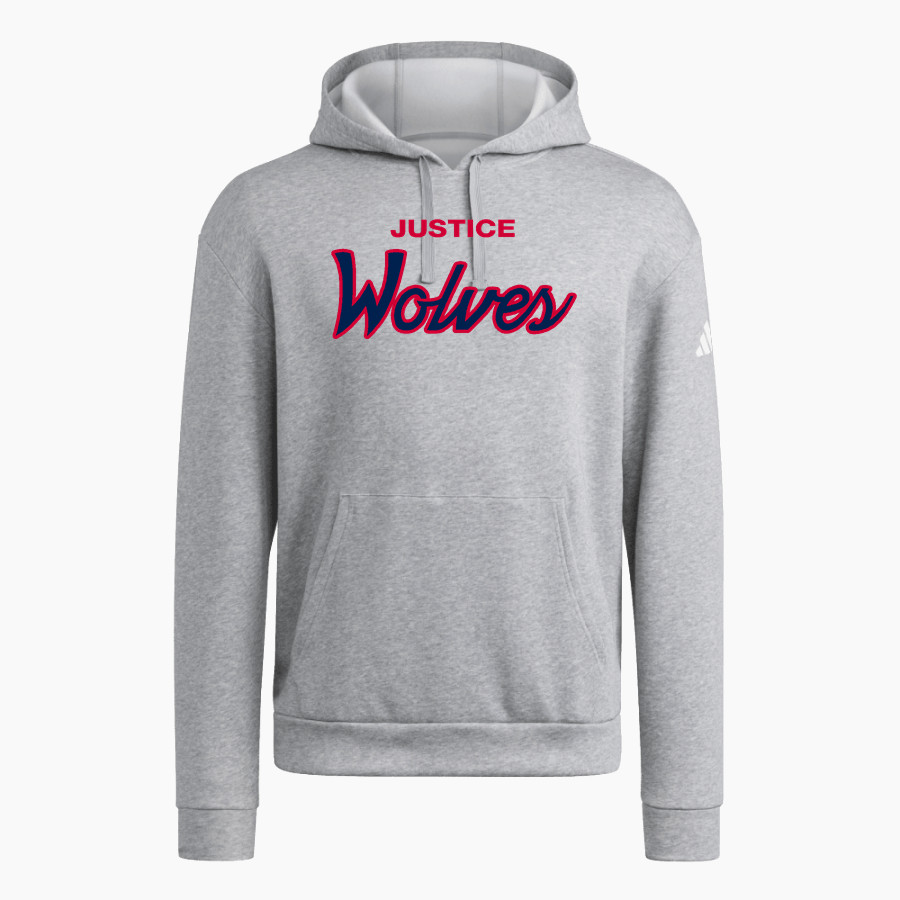 Justice High School WOLVES <span class="pdp-name-mascot">Justice Wolves</span> adidas Men's Fleece Pullover Hood