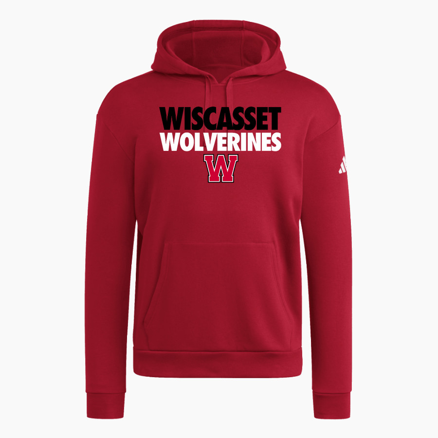 Wiscasset Wolverines <span class="pdp-name-mascot">Wiscasset Wolverines</span> adidas Men's Fleece Pullover Hood
