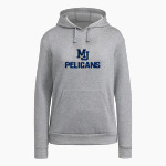 Morris Jeff Pelicans adidas Women's Fleece Pullover Hood Front Thumbnail
