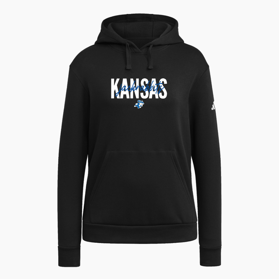 Kansas Jackrabbits <span class="pdp-name-mascot">Kansas School Jackrabbits</span> adidas Women's Fleece Pullover Hood