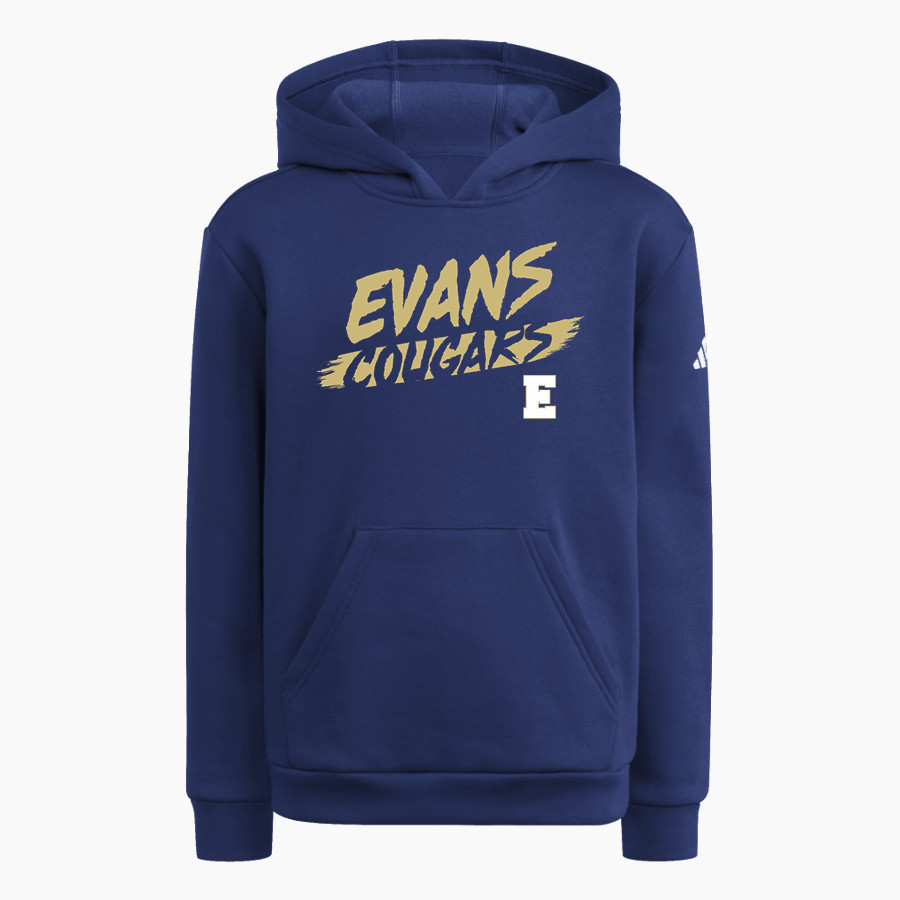 Evans Cougars adidas Youth Fleece Pullover Hood