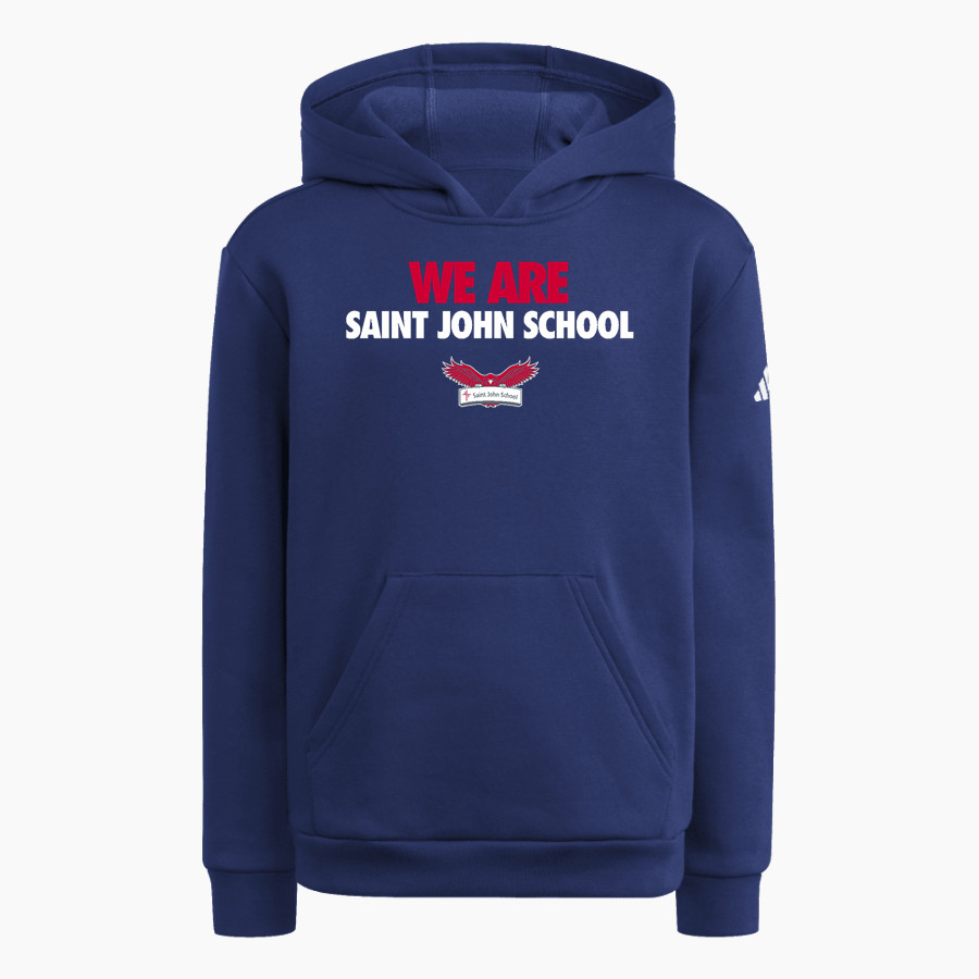 Saint John School Red hawks <span class="pdp-name-mascot">Saint John School Red hawks</span> adidas Youth Fleece Pullover Hood