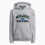 MIDLAKES HIGH SCHOOL SCREAMING EAGLES <span class="pdp-name-mascot">MIDLAKES SCREAMING EAGLES</span> adidas Youth Fleece Pullover Hood Front Thumbnail