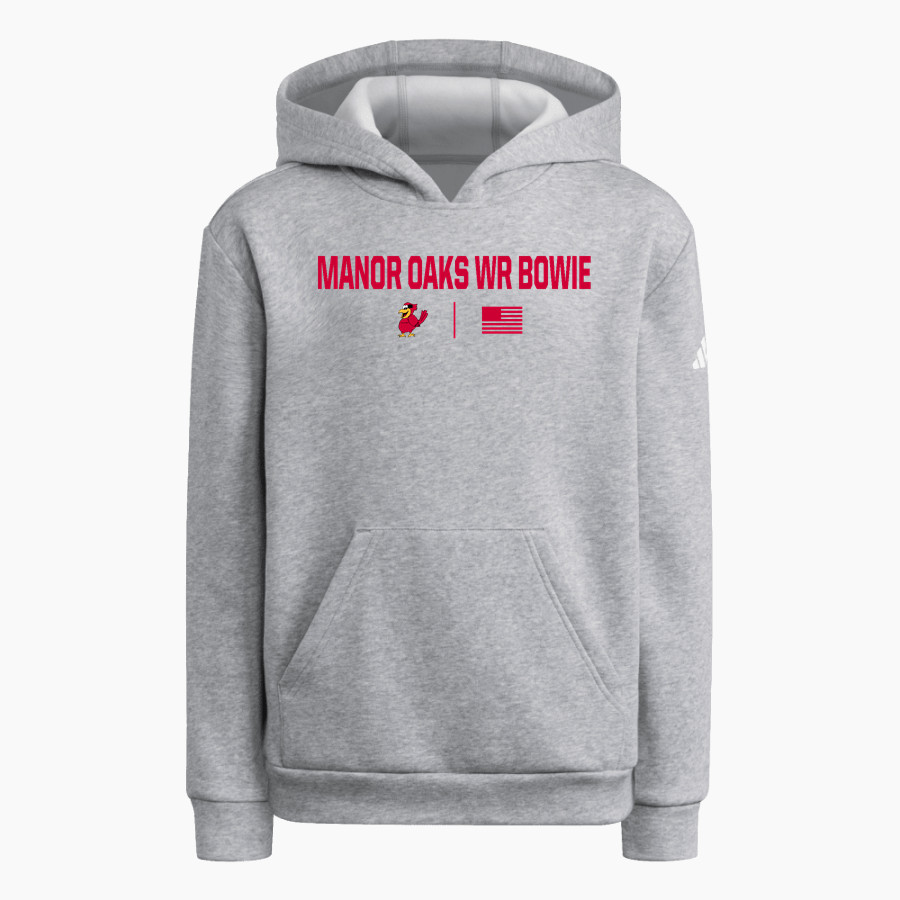 Manor Oaks Wr Bowie Cardinals <span class="pdp-name-mascot">Manor Oaks Wr Bowie Cardinals</span> adidas Youth Fleece Pullover Hood