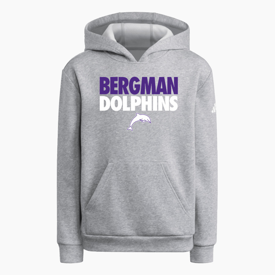 Bergman Dolphins <span class="pdp-name-mascot">Frank V. Bergman Elementary Dolphins</span> adidas Youth Fleece Pullover Hood