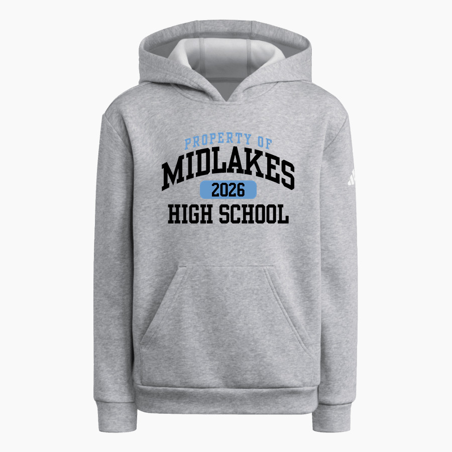 MIDLAKES HIGH SCHOOL SCREAMING EAGLES <span class="pdp-name-mascot">MIDLAKES SCREAMING EAGLES</span> adidas Youth Fleece Pullover Hood