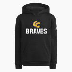 Grant County Braves The Official Online Store <span class="pdp-name-mascot">Grant County Braves</span> adidas Youth Fleece Pullover Hood Front Thumbnail