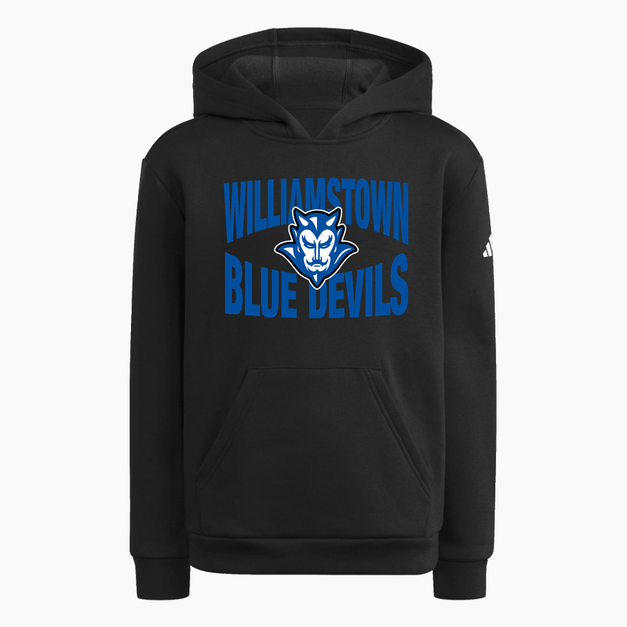 WILLIAMSTOWN HIGH SCHOOL BLUE DEVILS adidas Youth Fleece Pullover Hood