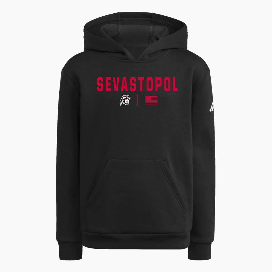 SEVASTOPOL HIGH SCHOOL PIONEERS <span class="pdp-name-mascot">SEVASTOPOL PIONEERS</span> adidas Youth Fleece Pullover Hood