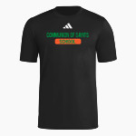 Communion of Saints School Sabres official sideline store <span class="pdp-name-mascot">Communion of Saints School Sabres</span> adidas Men's Short Sleeve Pregame Tee Front Thumbnail