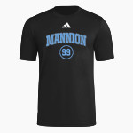 Mannion Mustangs <span class="pdp-name-mascot">Mannion Mustangs</span> adidas Men's Short Sleeve Pregame Tee Front Thumbnail