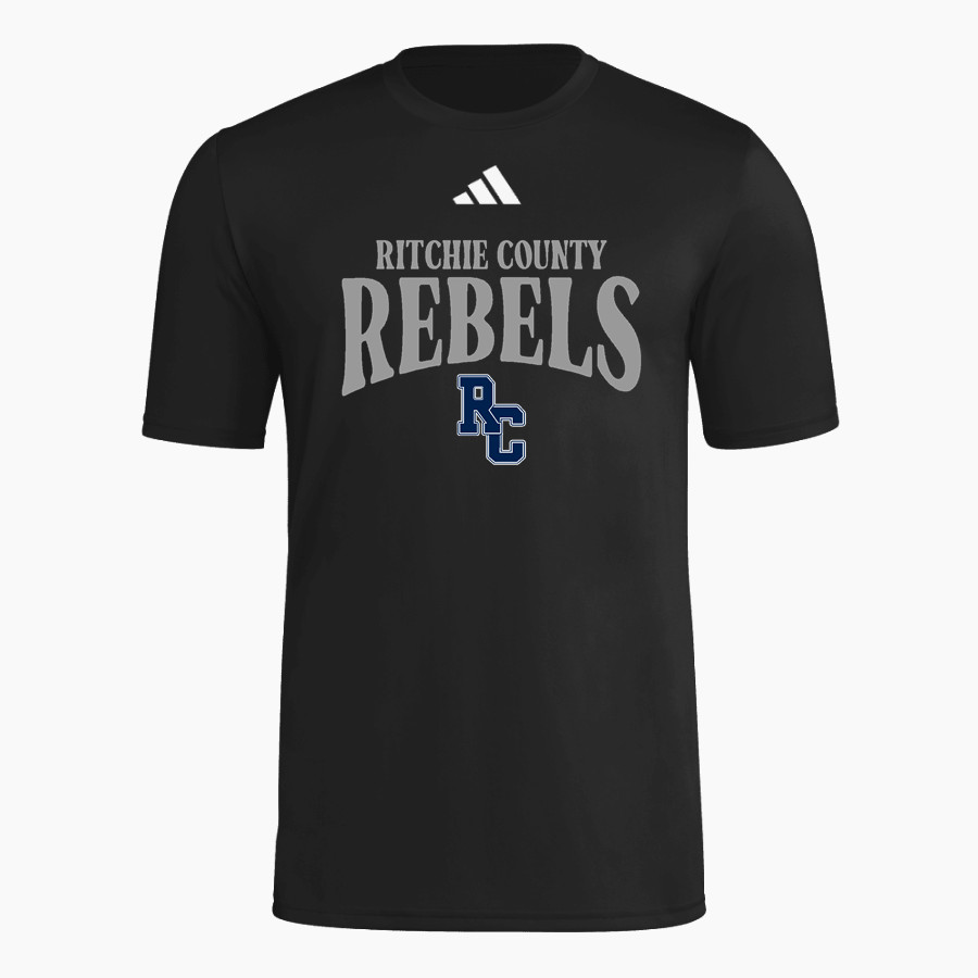 RITCHIE COUNTY HIGH SCHOOL REBELS adidas Men's Short Sleeve Pregame Tee