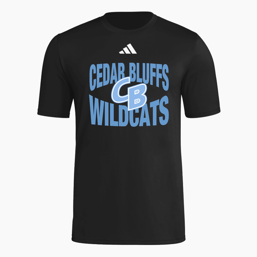 Cedar Bluffs Wildcats <span class="pdp-name-mascot">Cedar Bluffs Wildcats</span> adidas Men's Short Sleeve Pregame Tee
