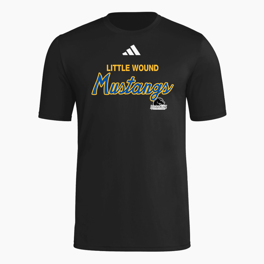 LITTLE WOUND HIGH SCHOOL MUSTANGS <span class="pdp-name-mascot">LITTLE WOUND MUSTANGS</span> adidas Men's Short Sleeve Pregame Tee
