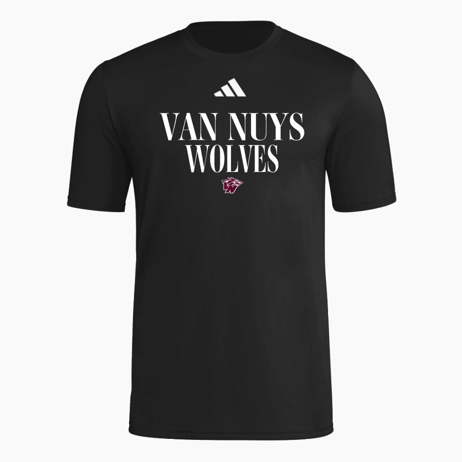 VAN NUYS HIGH SCHOOL WOLVES <span class="pdp-name-mascot">VAN NUYS WOLVES</span> adidas Men's Short Sleeve Pregame Tee