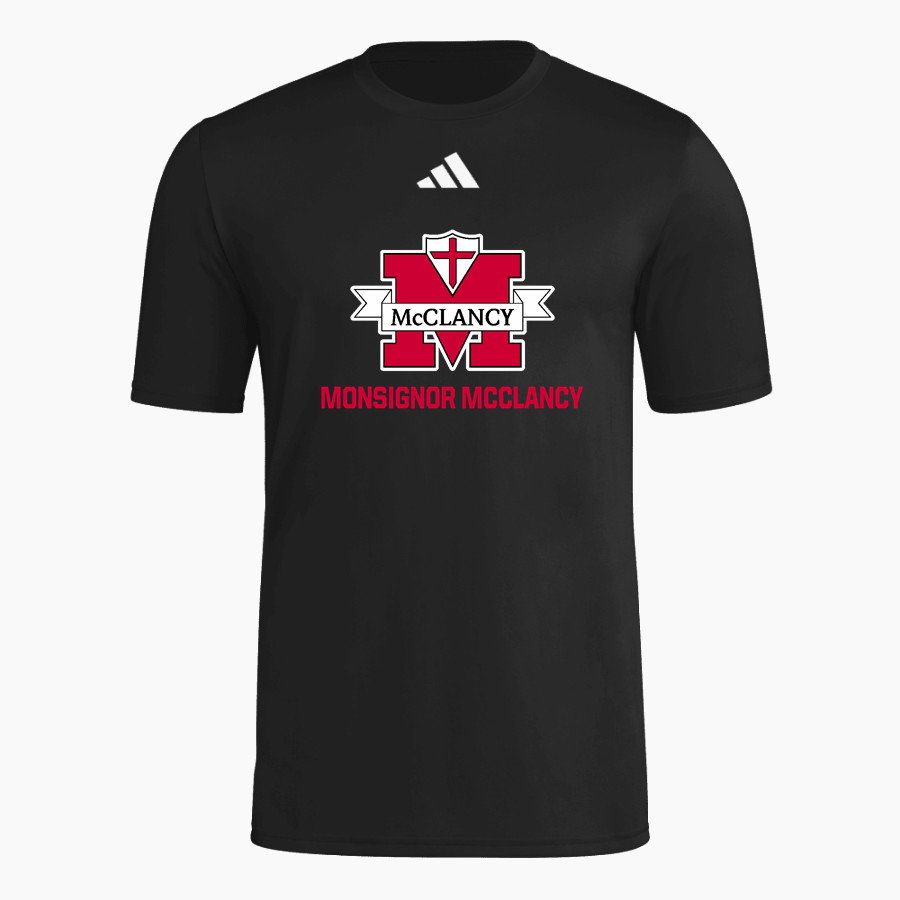 Monsignor McClancy Crusaders <span class="pdp-name-mascot">Monsignor McClancy Crusaders</span> adidas Men's Short Sleeve Pregame Tee
