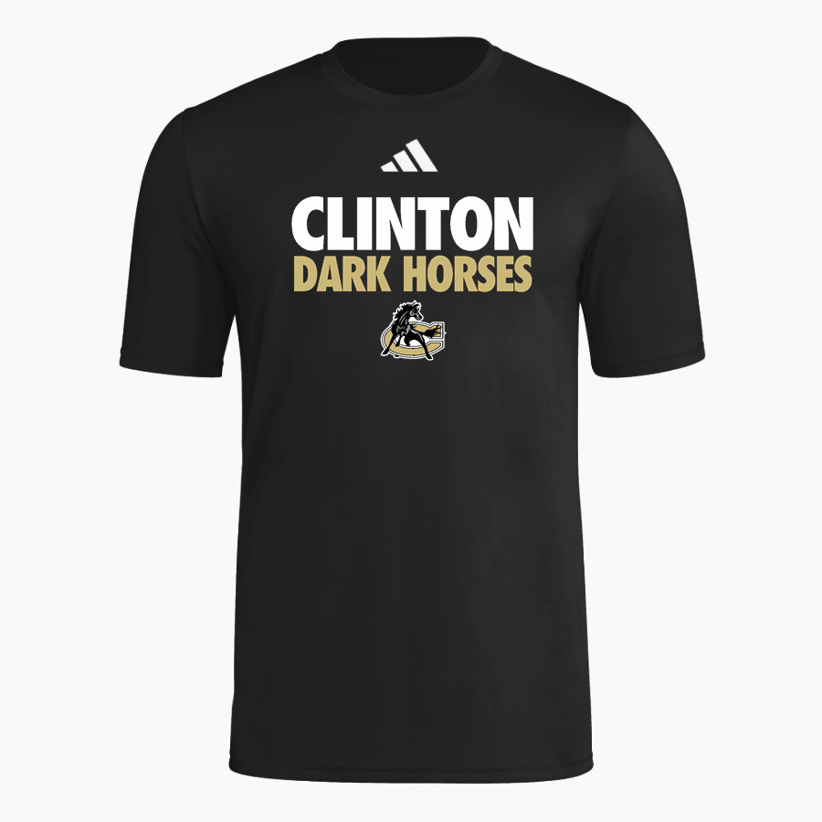 Clinton Dark Horses adidas Men's Short Sleeve Pregame Tee