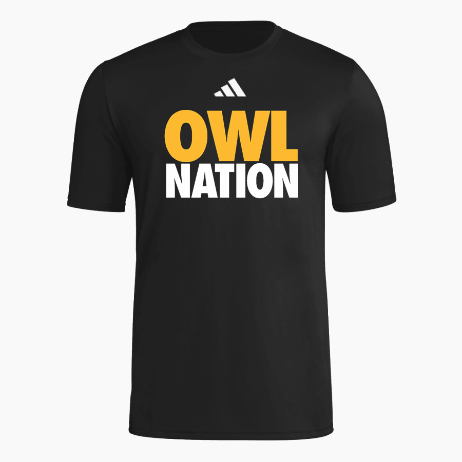 Highlands Owls adidas Men's Short Sleeve Pregame Tee