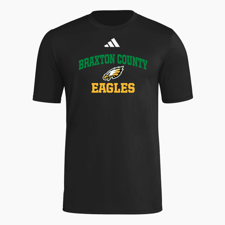 BRAXTON COUNTY HIGH SCHOOL EAGLES <span class="pdp-name-mascot">BRAXTON COUNTY EAGLES</span> adidas Men's Short Sleeve Pregame Tee